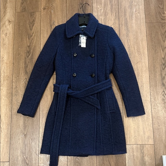 Express Jackets & Blazers - Express Navy Trench Coat
